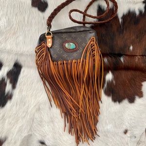 Louis Vuitton Brown and Tan Crossbody Bag